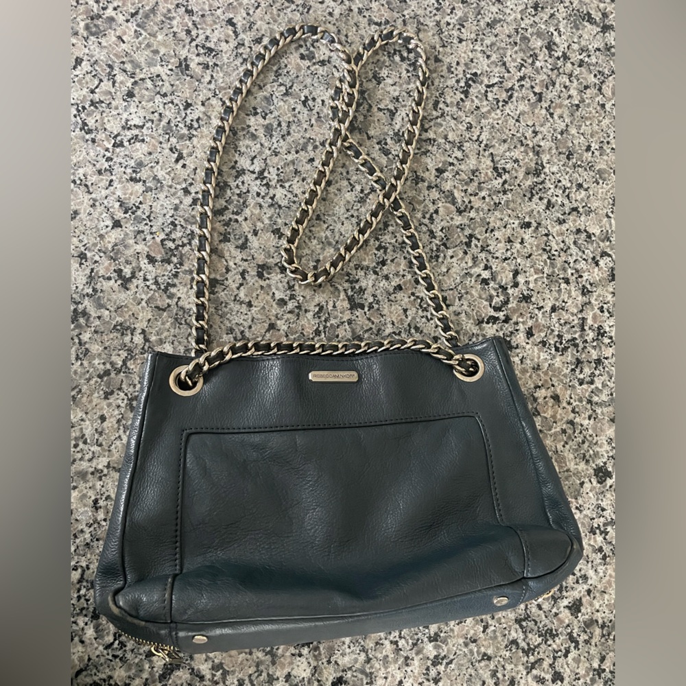 Vintage Y2K Rebecca Minkoff leather convertible Swing bag in Midnight Blue